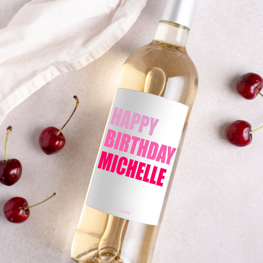 Personalized Birthday Wine Label