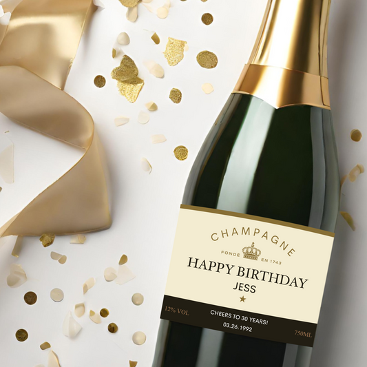 Birthday Moët Champagne Label