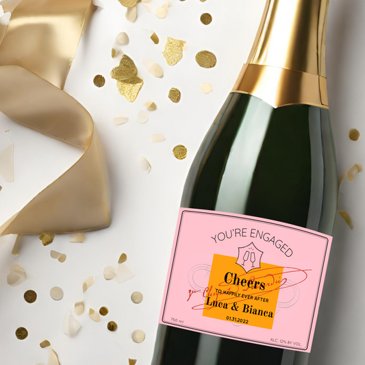 Veuve Clicquot Engagement Champagne Label