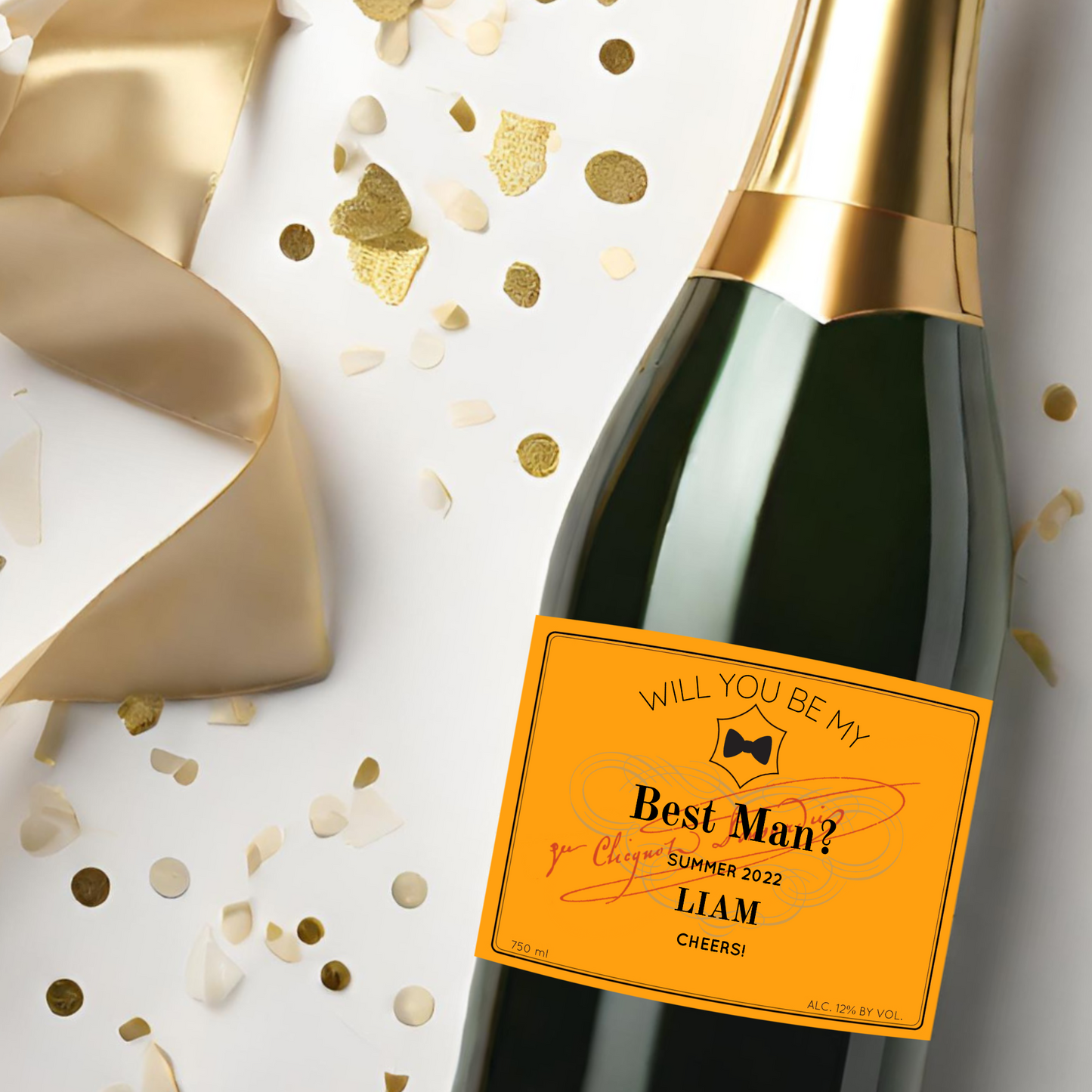 Veuve Clicquot Best Man Proposal Champagne Label