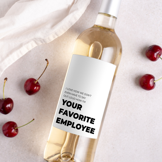 Favorite Employee Gift Wine Label