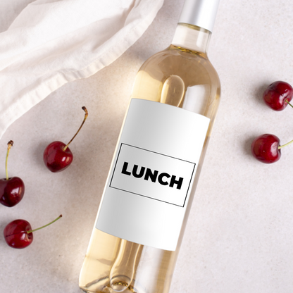 Lunch | Funny Birthday Wine Label