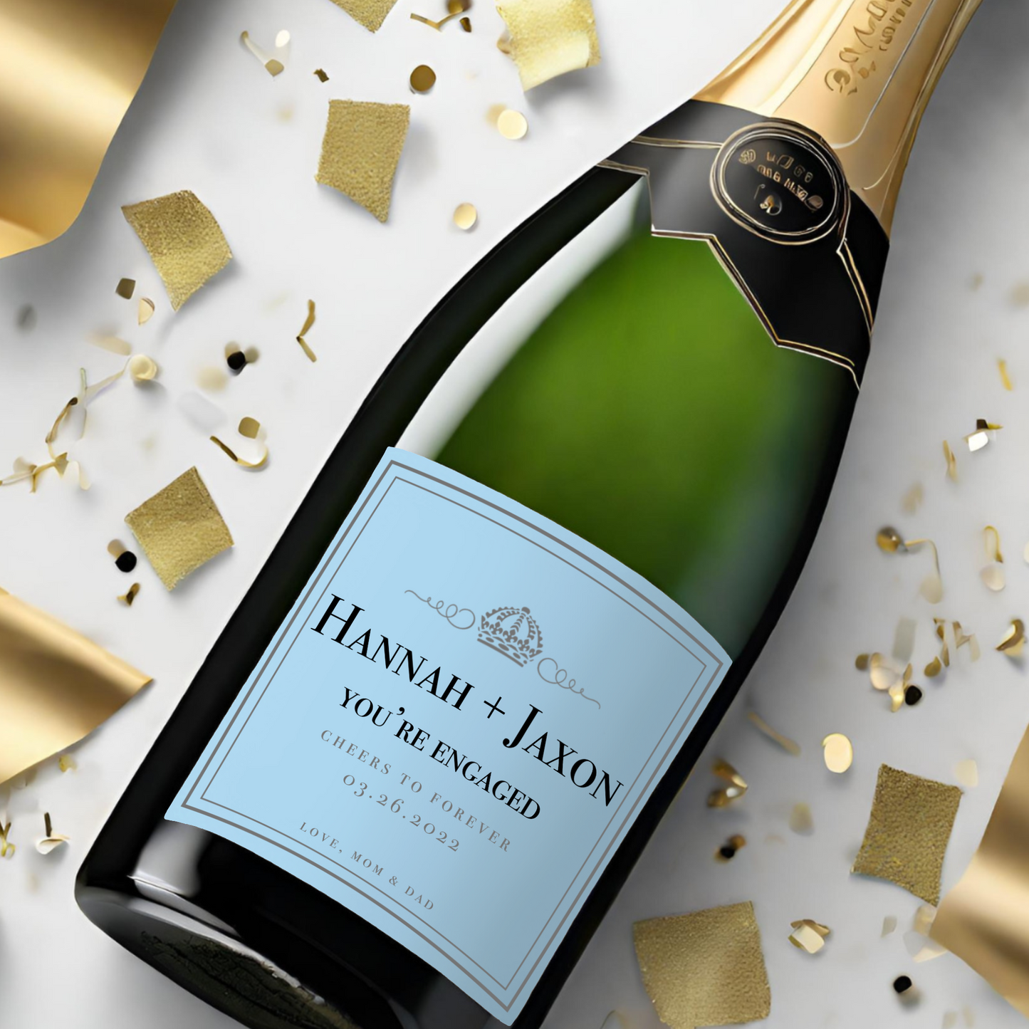 La Marca Processco Engagement Champagne Label