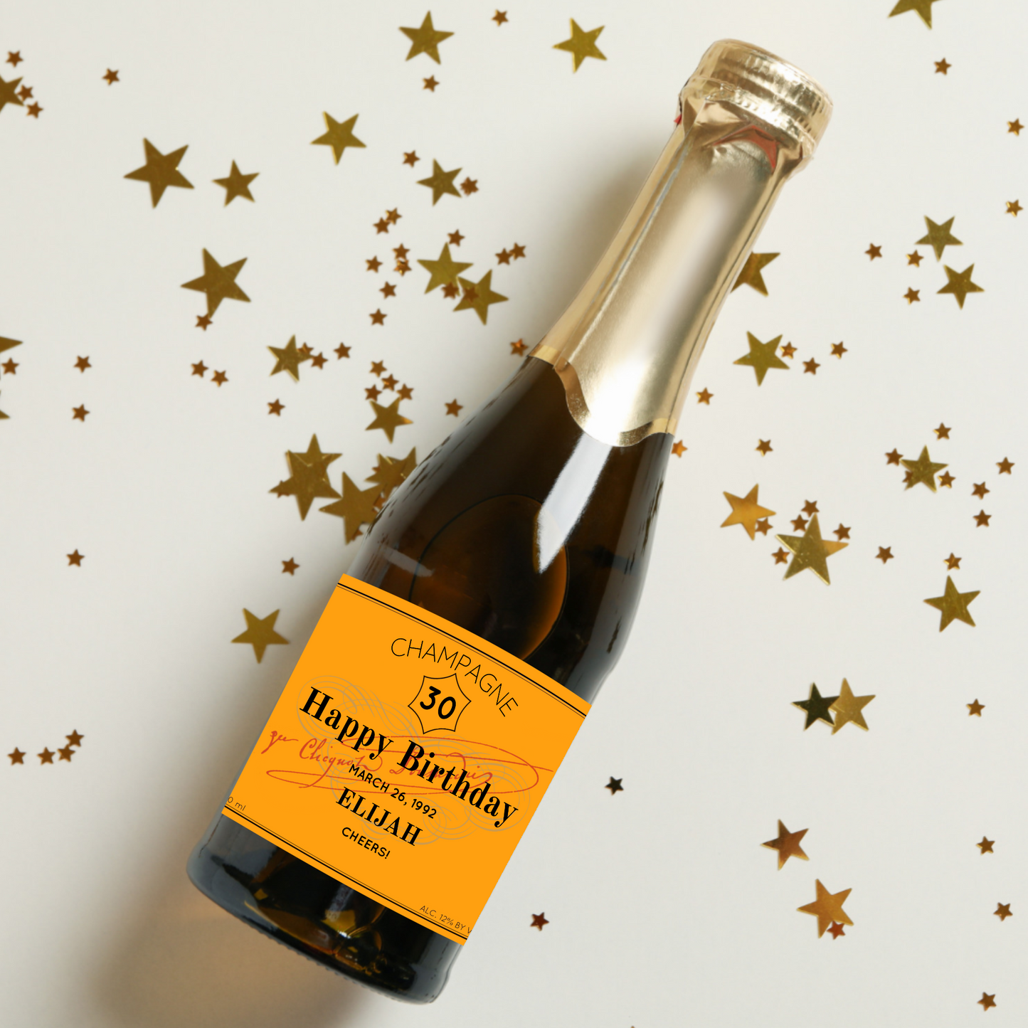 Veuve Clicquot Birthday Champagne Label