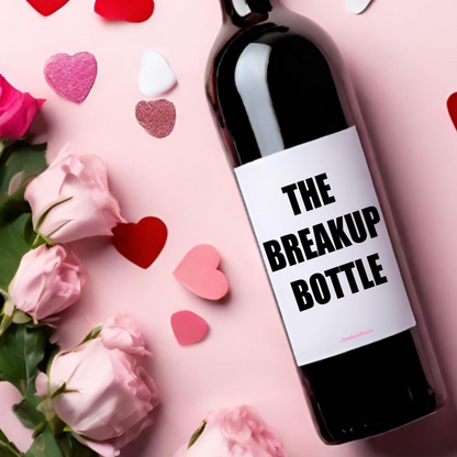 The Breakup Bottle Wine Label