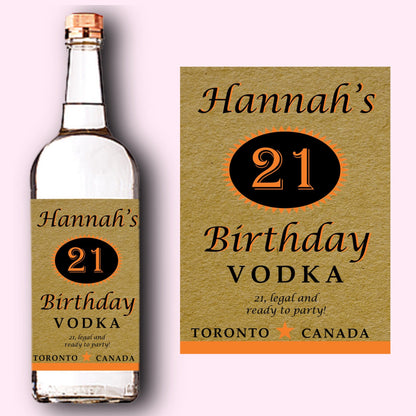 Birthday Vodka Labels * Happy Birthday Gift * Personalized Birthday Vodka Gift * Gift Box * Custom Birthday Gift * Custom Liquor Label *