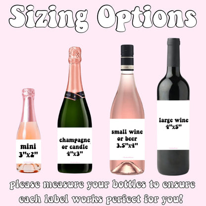 Friends Don't Let Friends Wine Alone Label * Champagne Label * Galentine Gift * Galentine's Day * Friend Valentine's Day Gift * GF BF Gift *